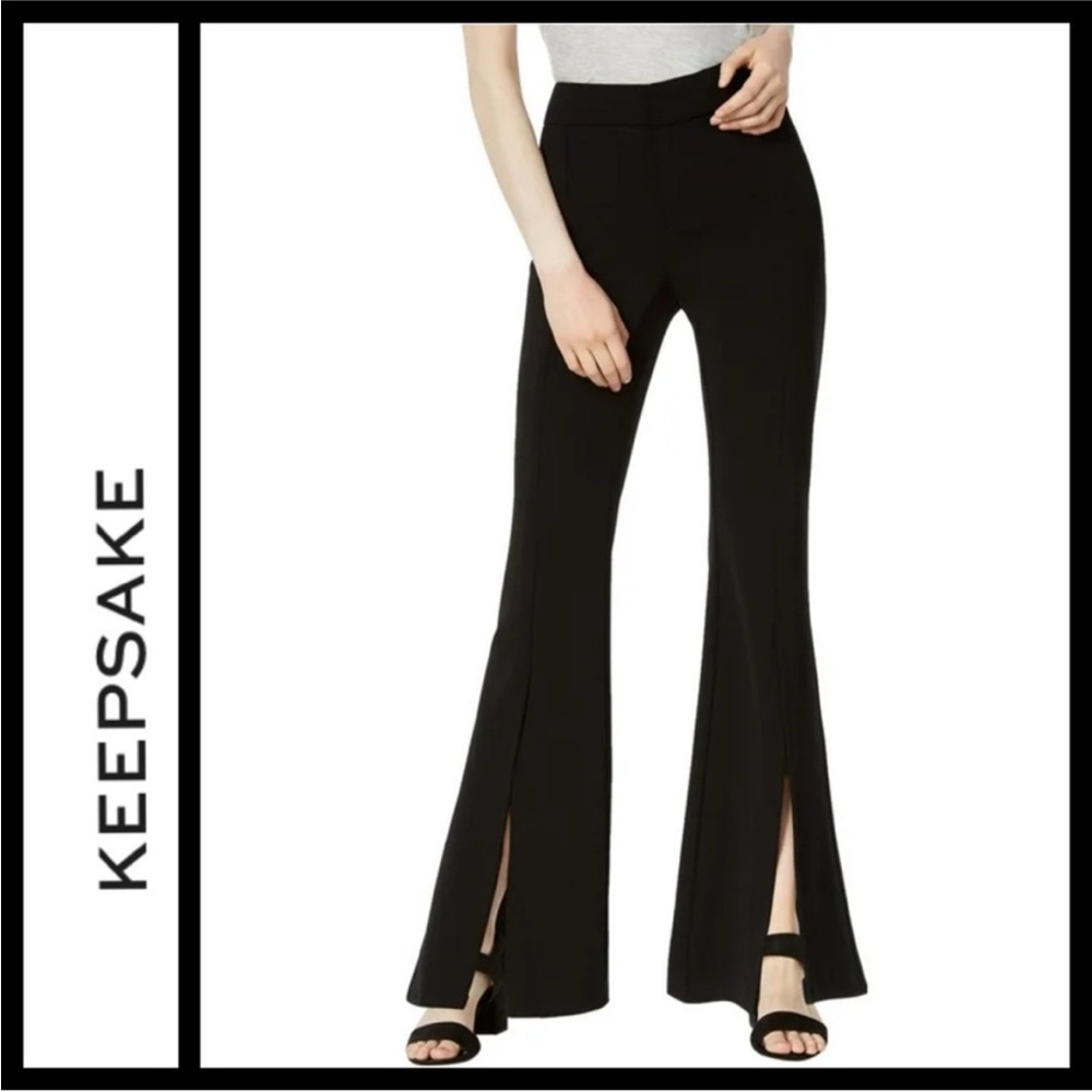 KEEPSAKE the Label Black Wide Leg Jumpsuit Pants trouser romance slit leg - Picture 2 of 9